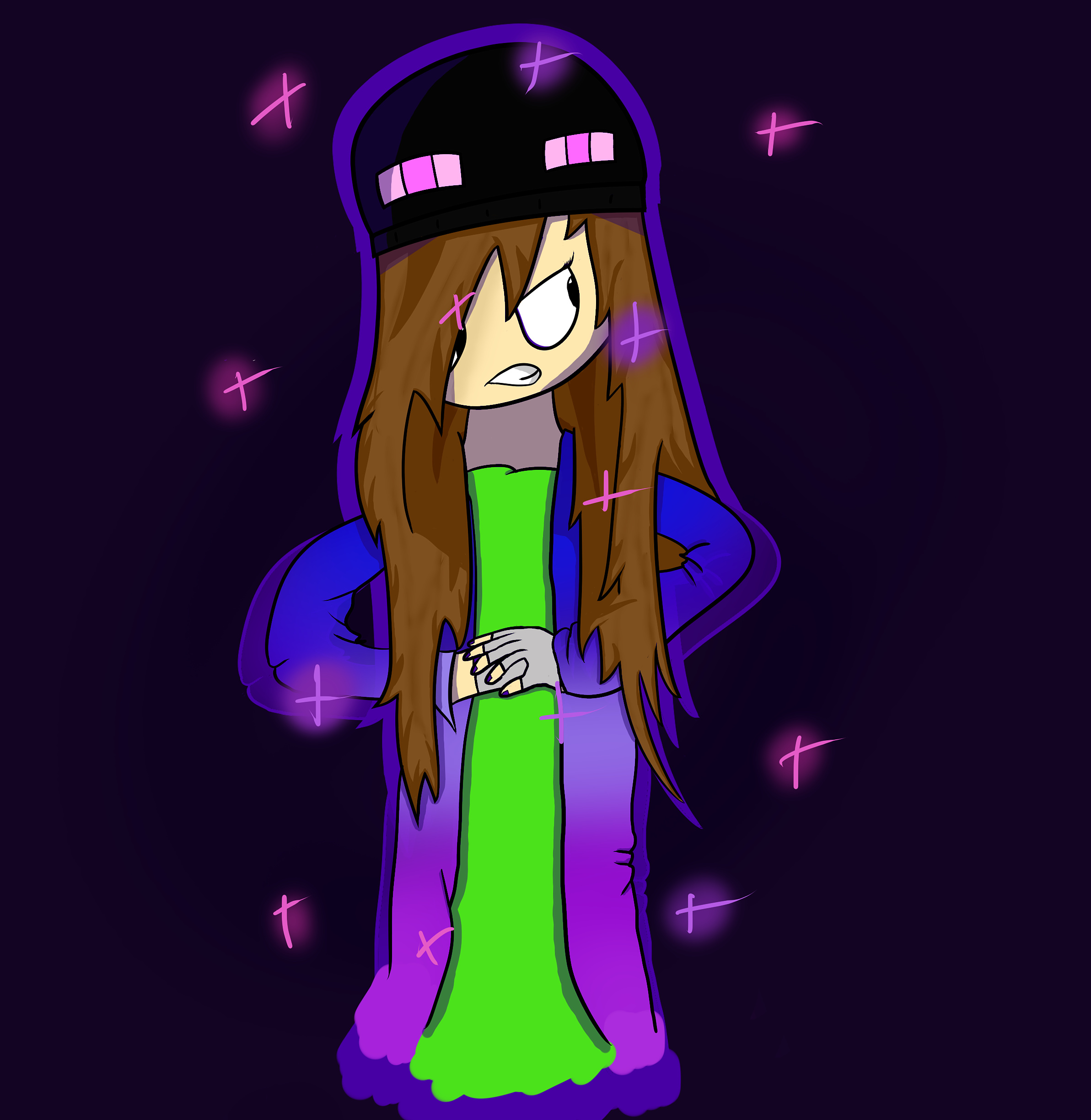 old digital drawing of my Minecraft character