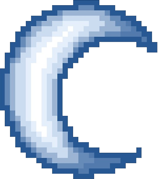 crescent moon pixel art